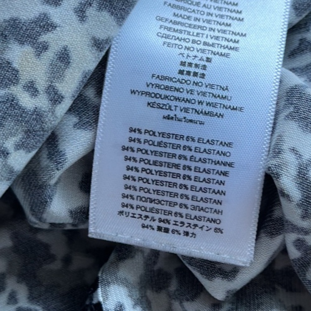 Michael Kors shirt women's size Large Balletcore black gray white - Picture 8 of 9
